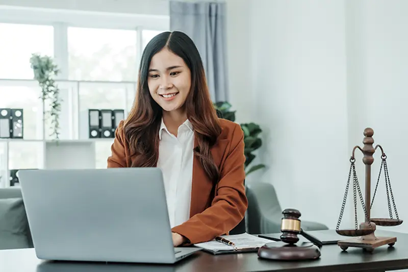 Local attorney website optimized with long-tail practice-area pages and schema for SEO