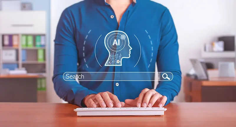Small business owner using AI personalization tools to improve website conversions in 2026
